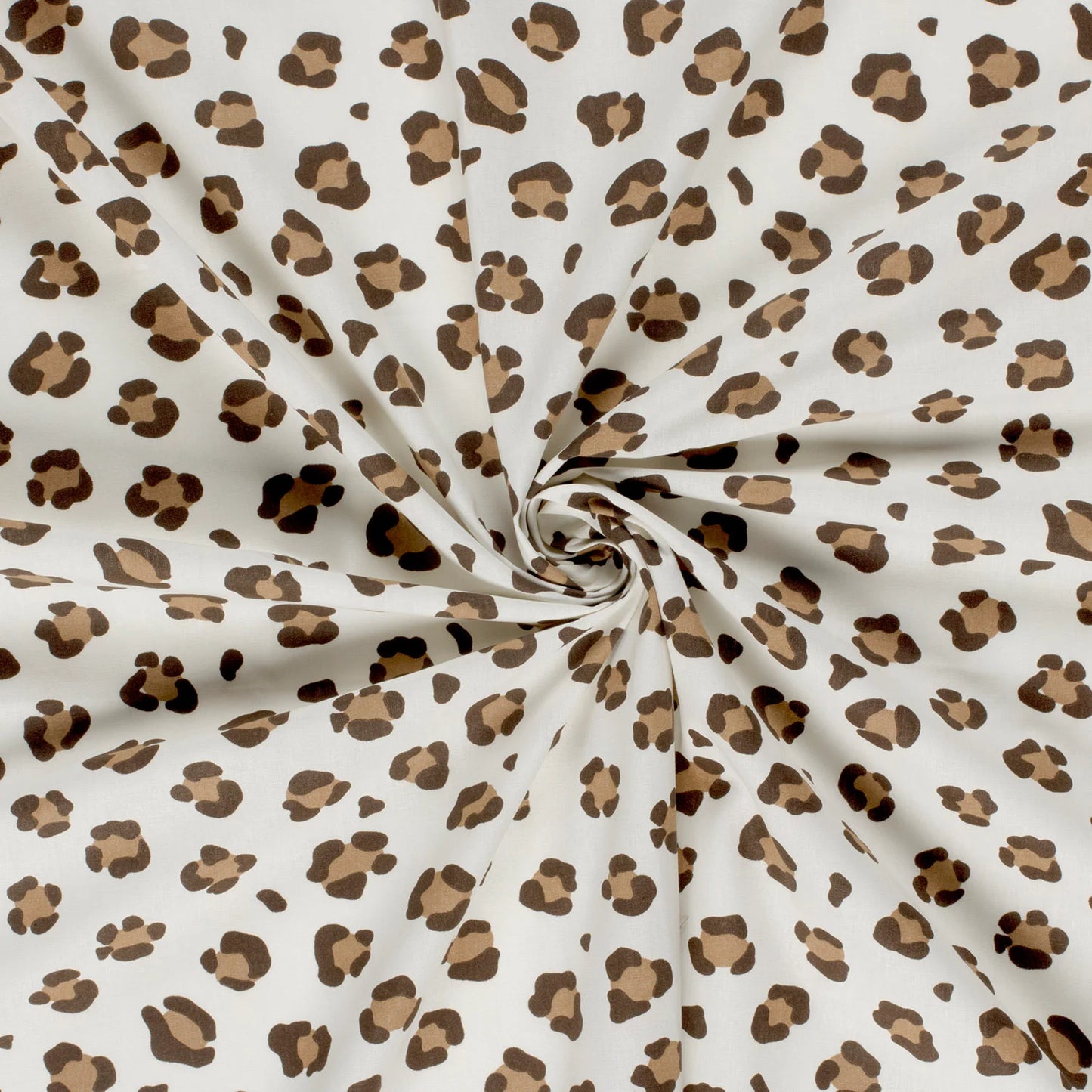 100% Katoen poplin Panter big ecru