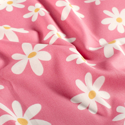 100% Katoen poplin Bloemen roze
