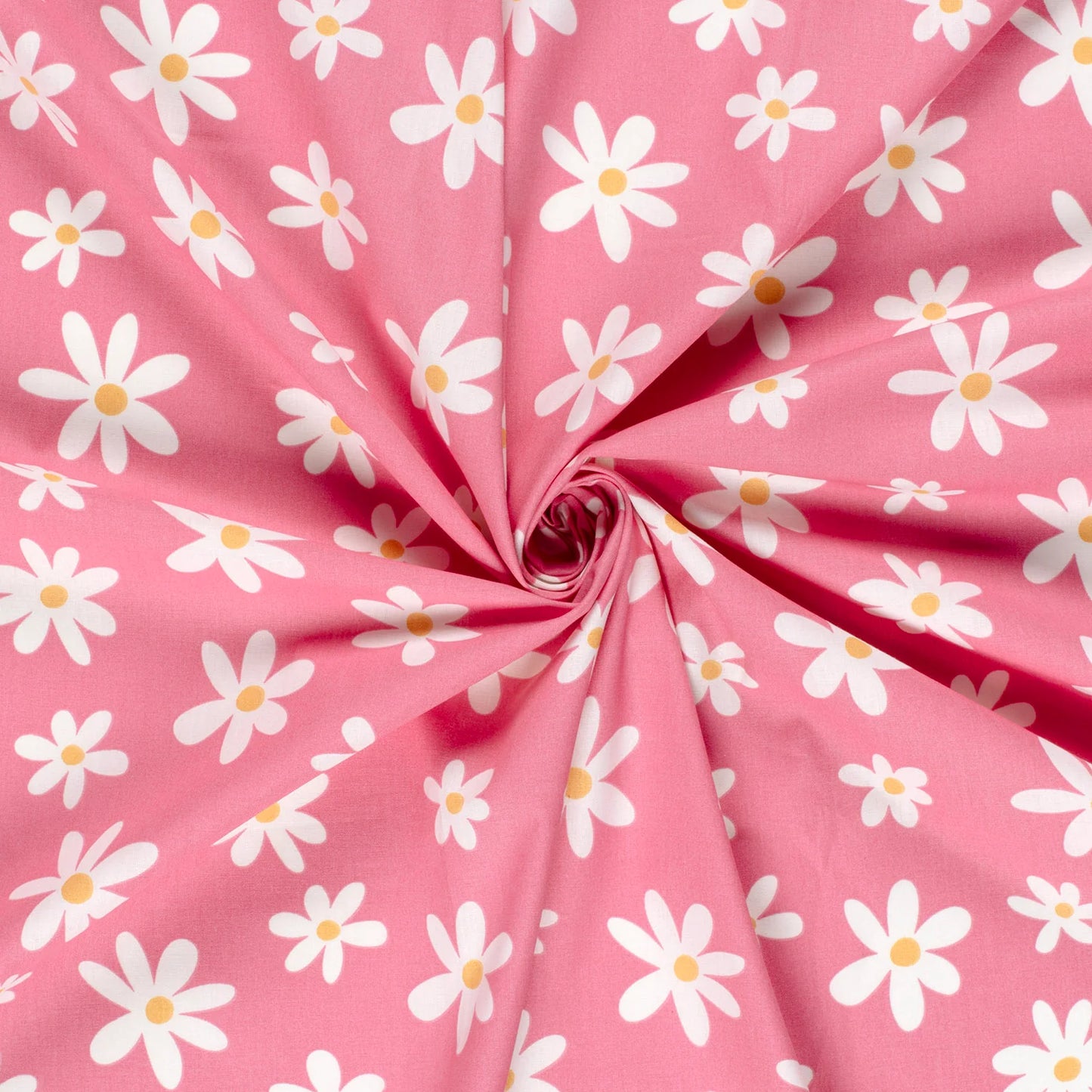100% Katoen poplin Bloemen roze