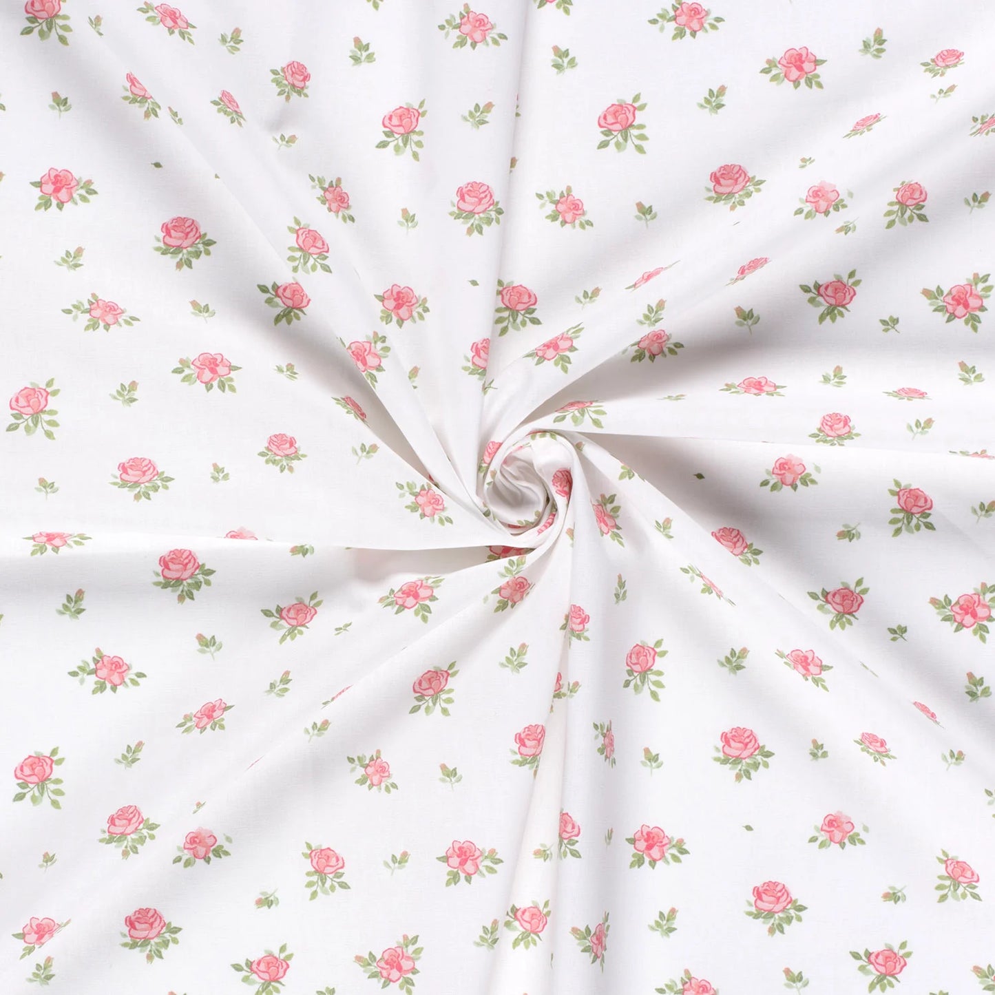 100% Katoen poplin Bloemen roze