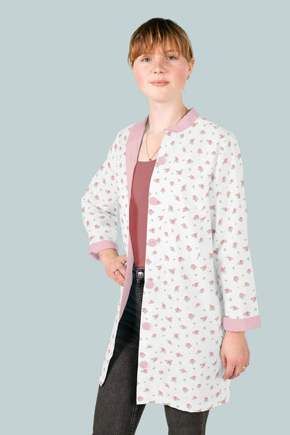 100% Katoen poplin Bloemen roze