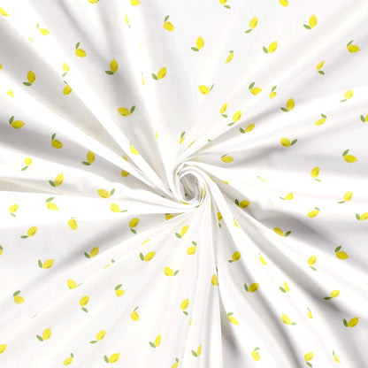 100% Katoen poplin Citroen wit