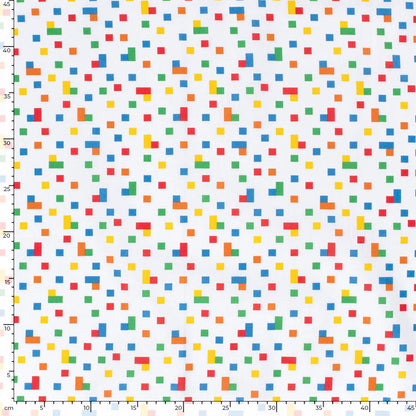 100% Katoen poplin Cubes wit