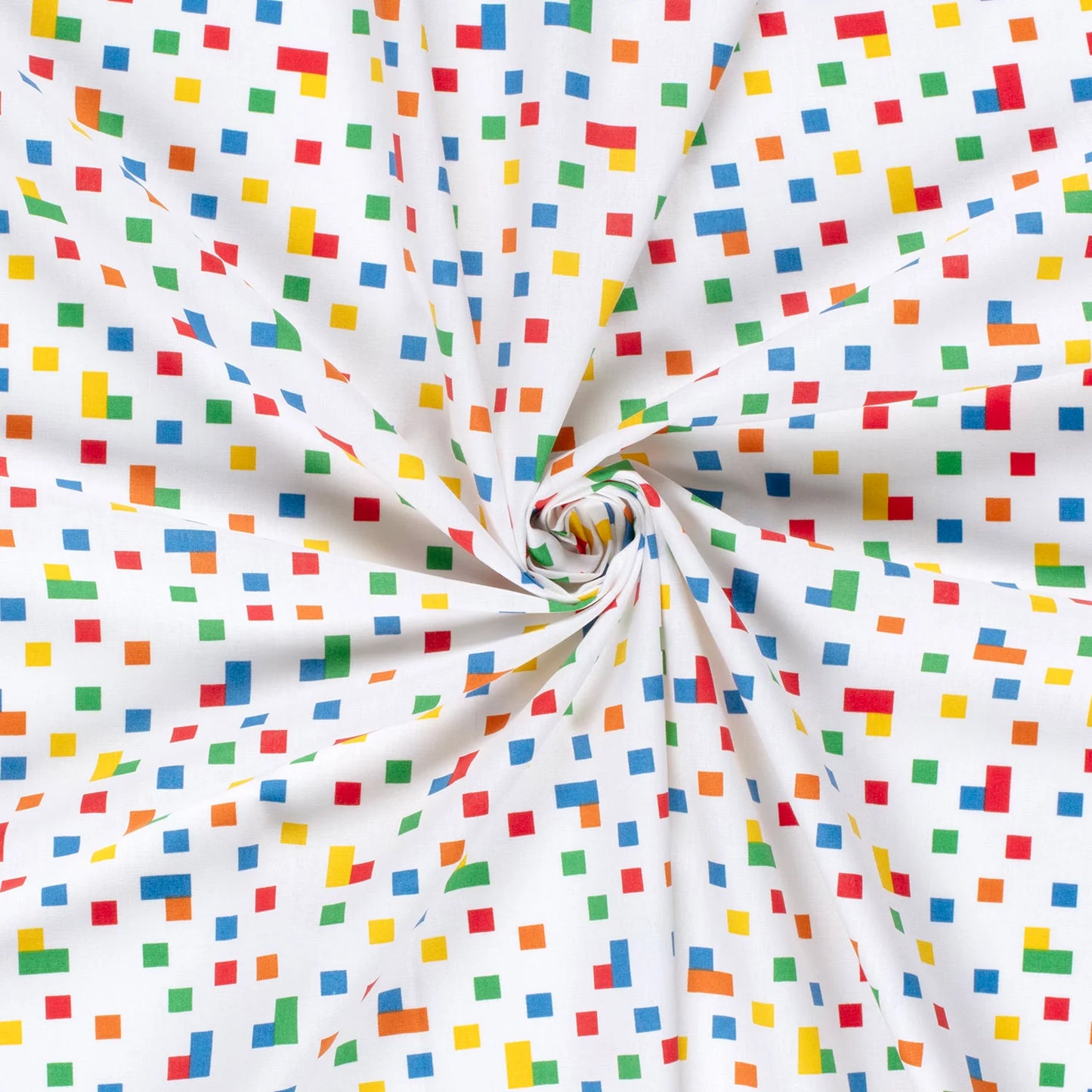 100% Katoen poplin Cubes wit