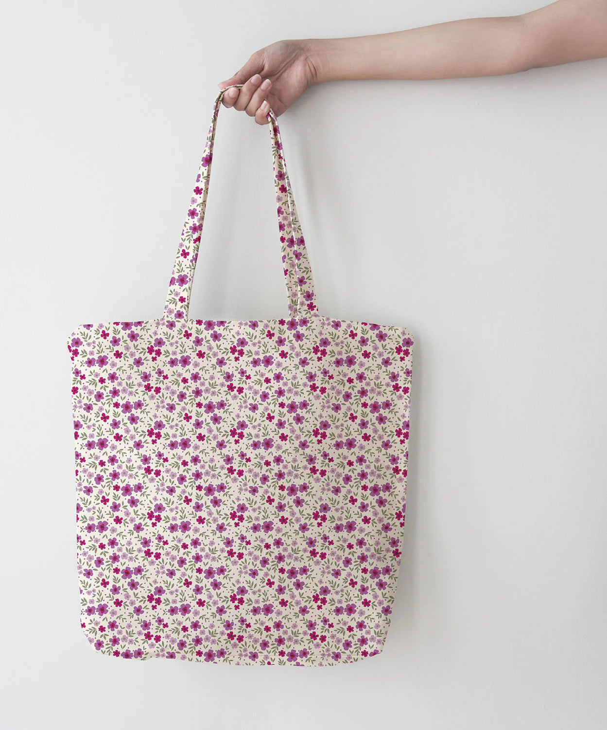 100% Katoen poplin Bloemen ecru