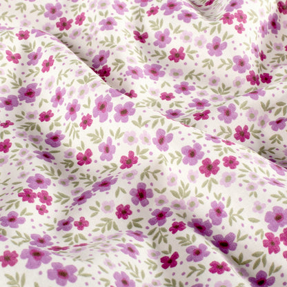 100% Katoen poplin Bloemen ecru