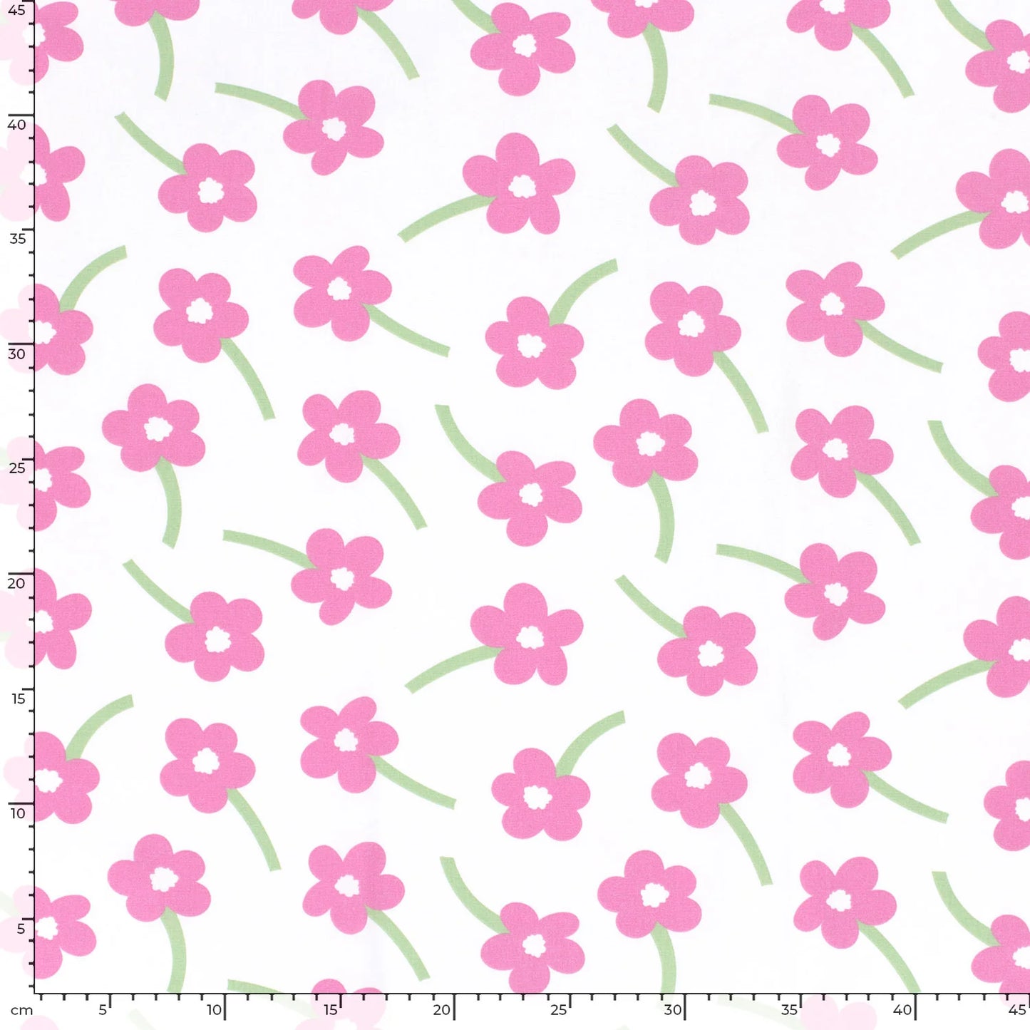 100% Katoen poplin Bloemen ecru