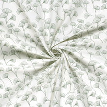 100% Katoen poplin Gingko wit