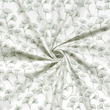 100% Katoen poplin Gingko wit