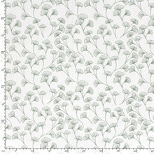 100% Katoen poplin Gingko wit