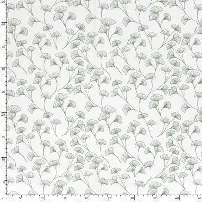 100% Katoen poplin Gingko wit