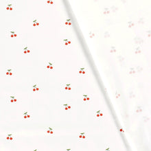 100% Katoen poplin Kersen wit