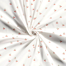 100% Katoen poplin Kersen wit