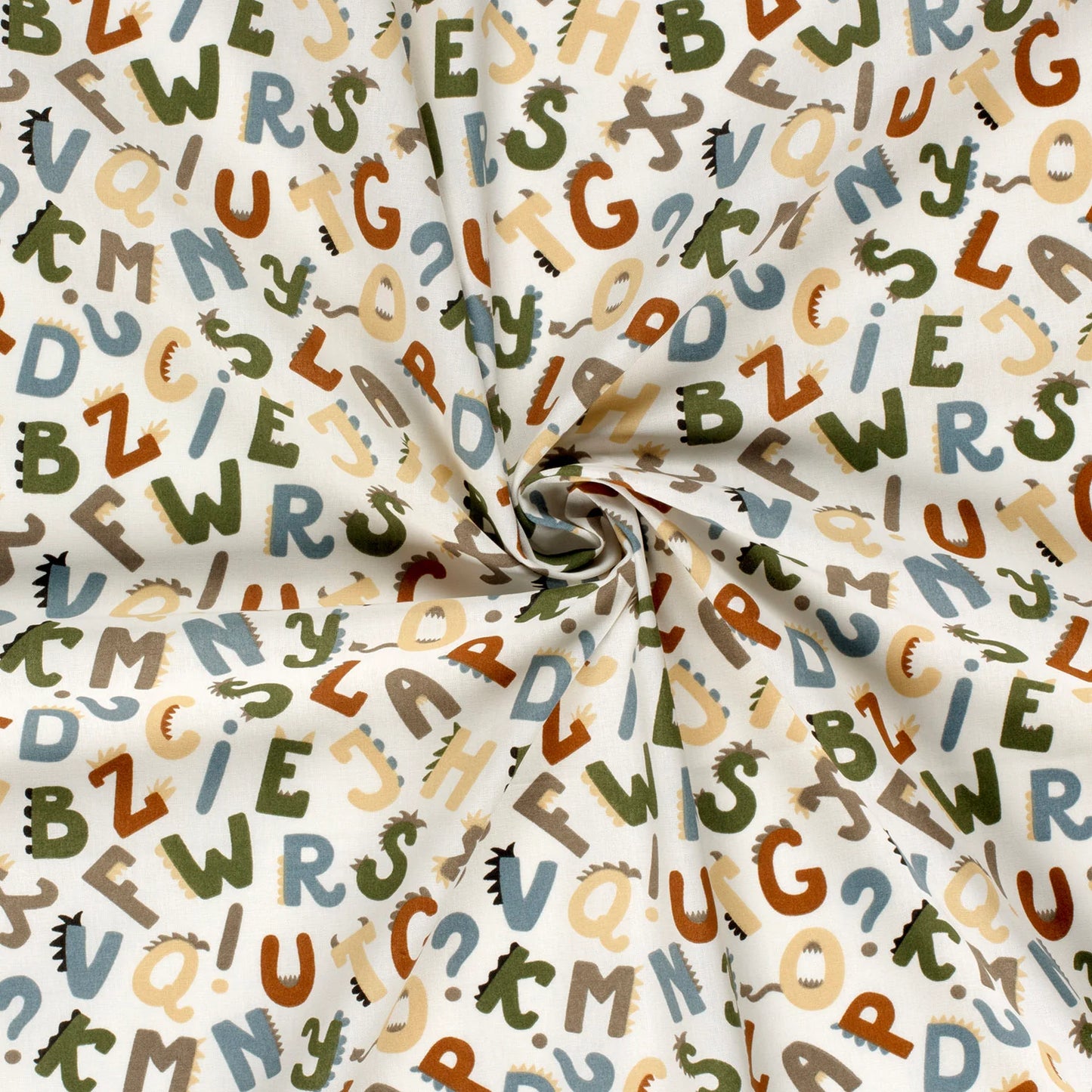 100% Katoen poplin Letters ecru