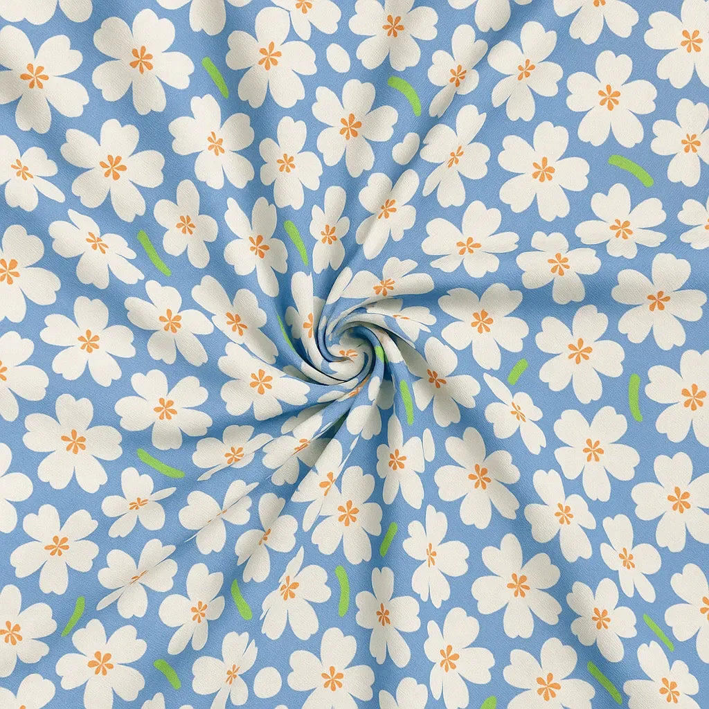 100% Katoen poplin Monica blauw