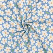 100% Katoen poplin Monica blauw