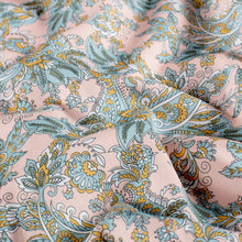 100% Katoen poplin Paisley roze