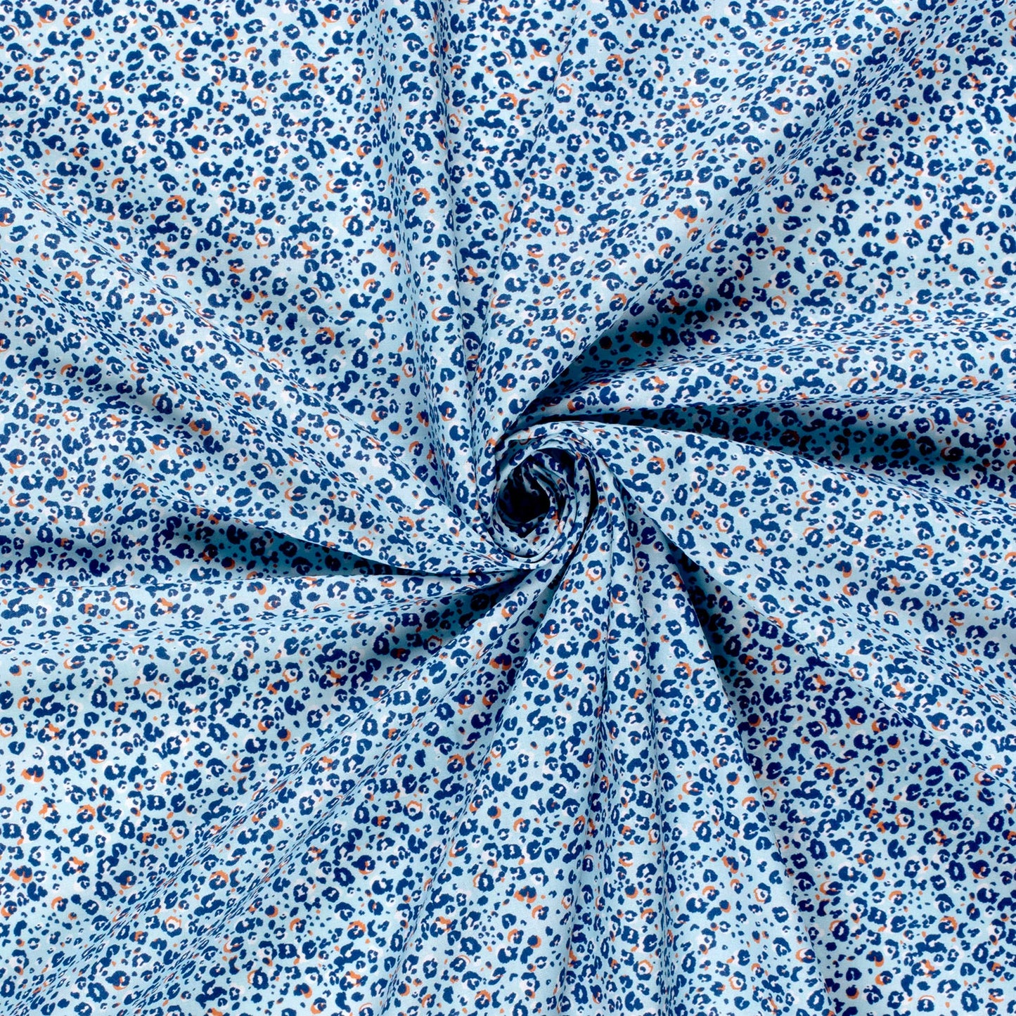 100% Katoen poplin Panter blauw