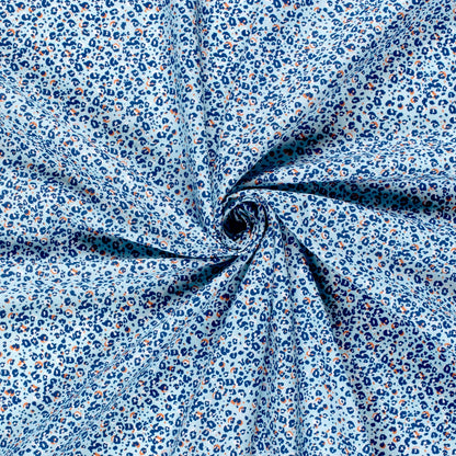 100% Katoen poplin Panter blauw