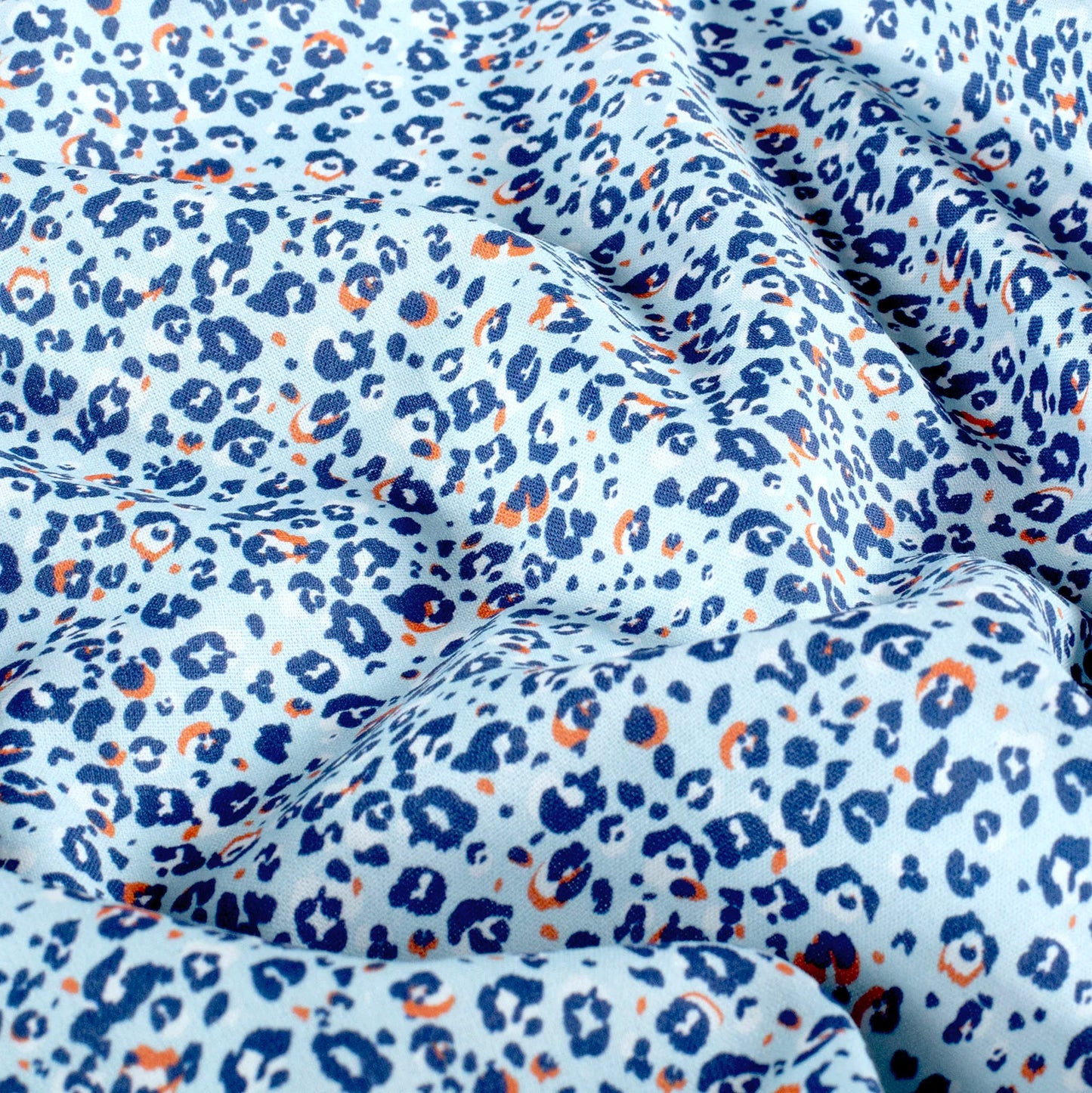100% Katoen poplin Panter blauw