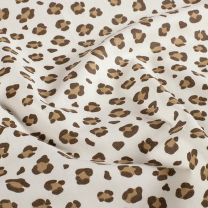 100% Katoen poplin Panter ecru