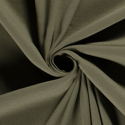 Rib jersey Donkergroen