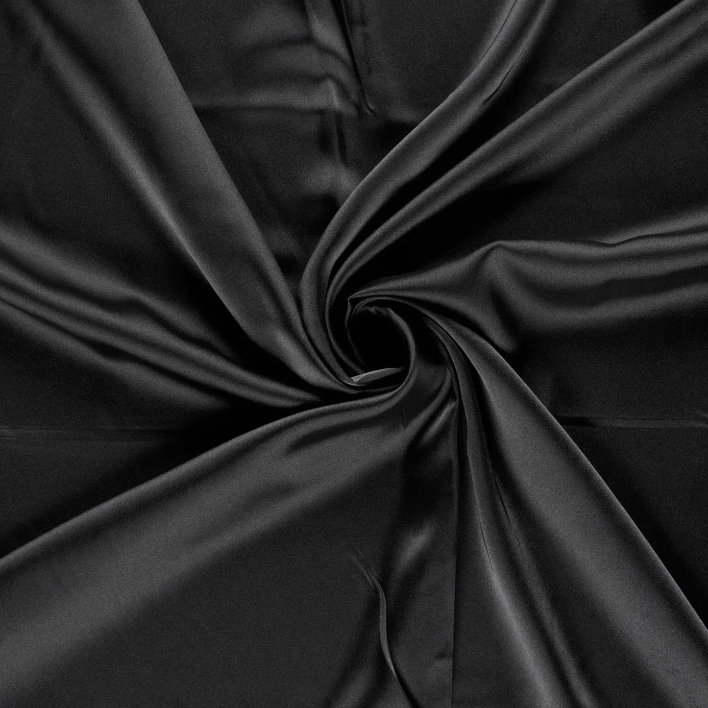 Satijn stretch Zwart