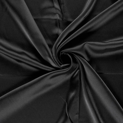 Satijn stretch Zwart