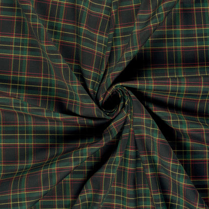 Schotse Ruiten stof stretch Marine