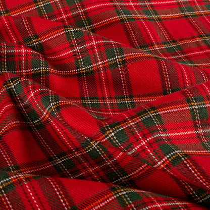 Schotse Ruiten stof stretch Rood