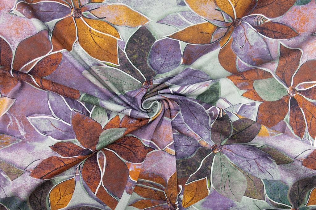 Stenzo tricot digitaal Bloemen lila