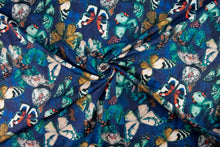 Stenzo tricot digitaal Vlinders blauw