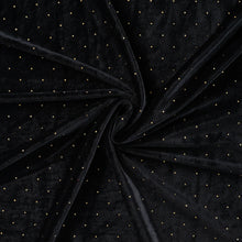 Fluweel stippen Zwart/goud