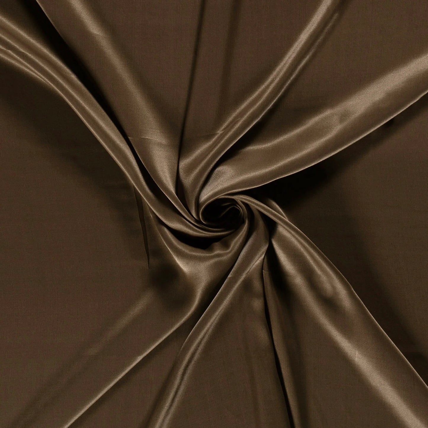 Viscose satijn Bruin