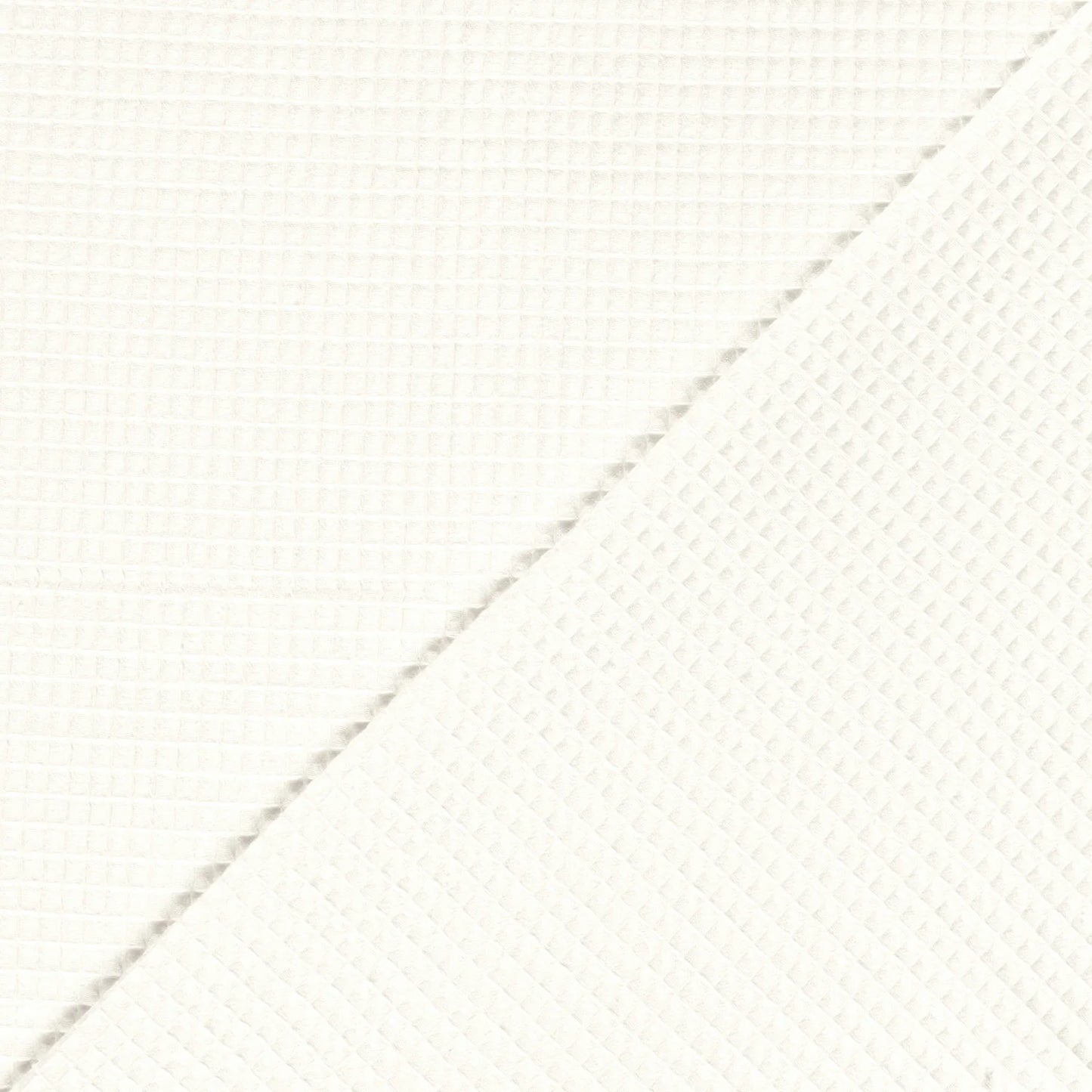 Wafelstof katoen Ecru