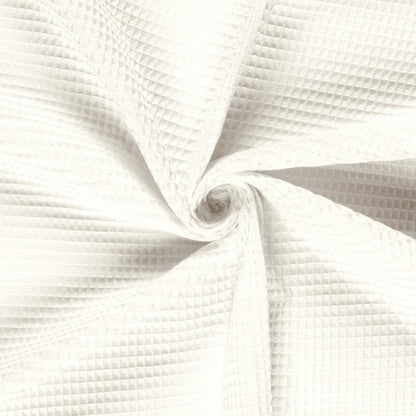 Wafelstof katoen Ecru