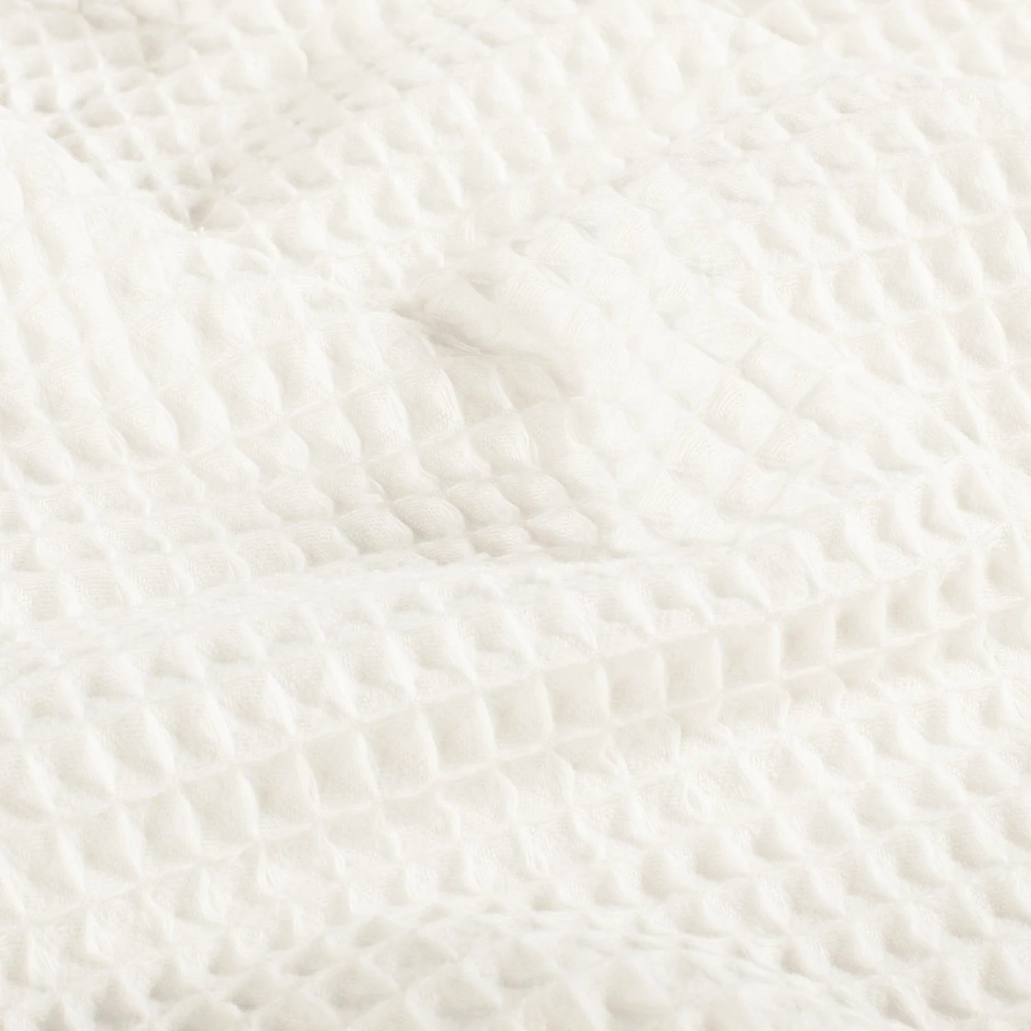 Wafelstof katoen Ecru