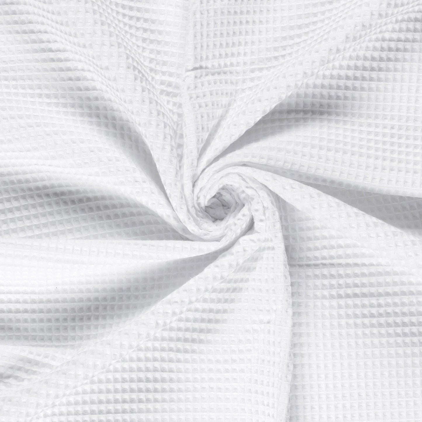 Wafelstof katoen Wit