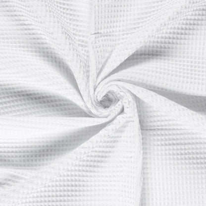 Wafelstof katoen Wit