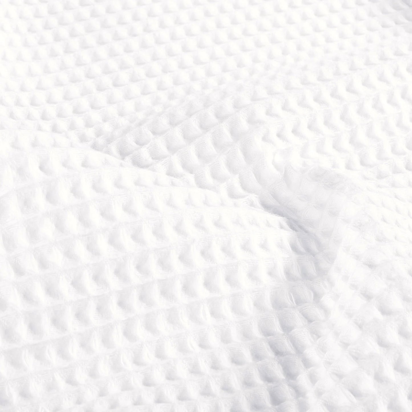 Wafelstof katoen Wit