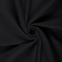 Wafelstof katoen Zwart
