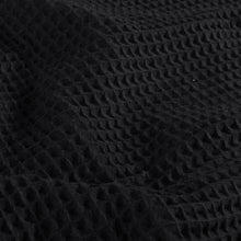 Wafelstof katoen Zwart