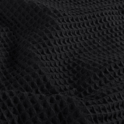 Wafelstof katoen Zwart