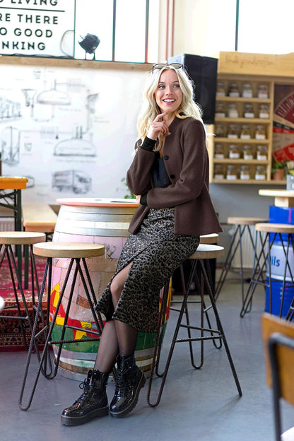 100% Wol gekookt Donkerbruin